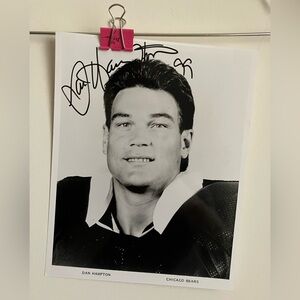 Autographed Black and White Dan Hampton Photo